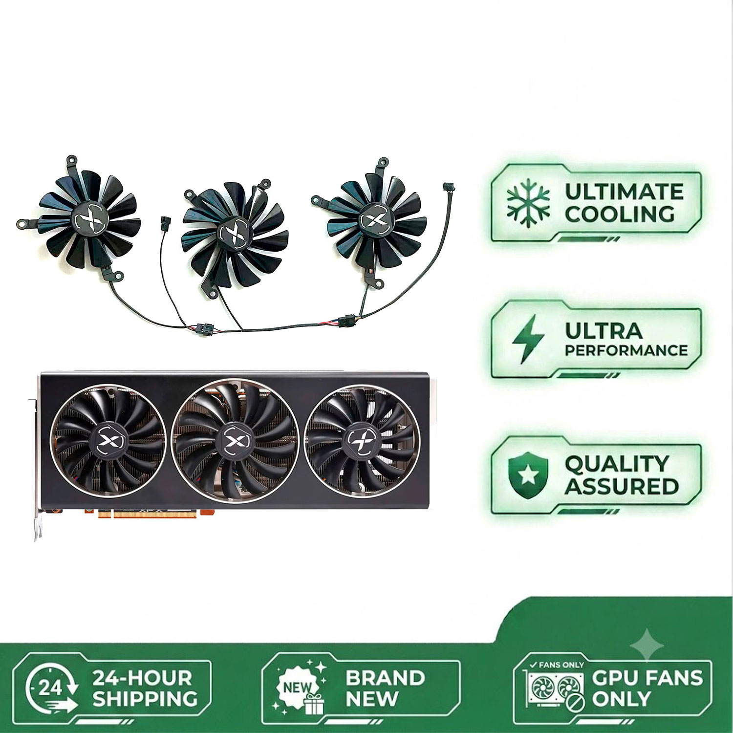 새 DIY GPU 팬, 4핀, 95mm/85mm, 모델 - Rx 6700 Xt 12Gb Graphics Card 리뷰 및 가격